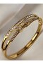 Steel Clamp with Gold Zircon Stone Snake Model Stainless - 4