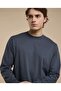 Solid T-Shirt With Crew Neck And Long Sleeves - 3