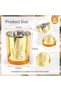 Vecolla Gold Glass Tealight Candle Holder Set of 6 - Speckled Mercury Votive Holders - 6