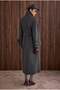 Funnel Neck Long Coat Anthracite - 6