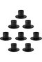 Taper Candle Holder Set of 8, Matte Black Round Candlestick Holders