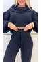 Women's Long Sleeve Turtleneck Short Knitwear Blouse and Pants Two-Piece Set - 4