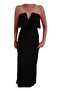 Rochie maxi cu strat dublu, Neagră - 2
