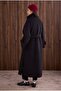 Funnel Neck Long Coat Black - 6