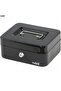 Medium Cash Box Steel with Tray and Key Lock (20 x 16 x 9 cm) - Black - 6