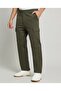 Solid Cargo Pants With Drawstring Waist - 3
