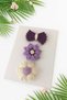Purple Elegance Low Hair Baby Hair Clip Antiallergic 100% Cotton 3-Piece Hairless Baby Hair Clip (0-3 Years)