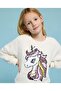 Sequined Sweatshirt With Crew Neck And Long Sleeves - 5