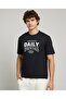 Typography Print T-Shirt With Crew Neck And Short Sleeves