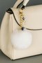 Plush Fluffy Pompom Puff White Furry Triple Charm Home Office Car Phone Wallet Bag Keychain - 4