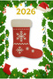 Mosso Christmas Themed Snowflake Socks Patterned Woven Base Modern Decorative Carpet Mosso1728 - 2