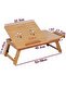 OneDcor Adjustable Bamboo Laptop Table for Bed – Foldable Lap Desk with Cooling Fan & Drawer - 2