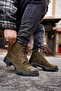 Rims Green Suede Men's Leather Shoes - 2