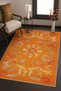 Mosso Orange Themed Motifs and Floral Pattern Woven Base Modern Decorative Carpet Mosso1730 - 2