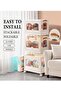 3 Layers Stylish Multi-Functional Storage Cabinet Wardrobe - 7