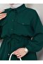Women's Two-Piece Suit with Skirt and Shirt with Pocket Details - 2