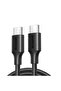 كابل USB-C إلى USB-C بطول 1 متر من النايلون بقوة 60 وات - أسود - 3