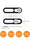 Front Camera Webcam Cover, Privacy Protector (2 Pack, Silver) - 8