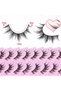 Manga Lashes 14mm Wispy Natural Look Faux Eyelashes - 10 Pairs - 3