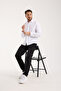 Slim Fit Cotton Linen Textured Men's Shirt