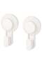 Hook with Suction Cup, Pack of 2 – White | Removable Wall Hook