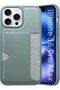 iPhone 16 Pro Max Leather Anti-Fingerprint Case with Wallet Card Slot (Gray) - 5