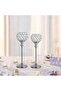 Crystal Hurricane Candle Holder Silver Candlestick Set of 2 - 5
