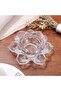 Lotus Crystal Glass Tealight Candle Holders - Set of 4 - 8