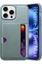 iPhone 16 Pro Max Leather Anti-Fingerprint Case with Wallet Card Slot (Gray) - 4