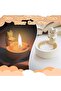 Cat Tea Light Candle Holder (White) - 3