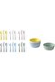 18-Piece Plastic Cutlery and Bowl Set