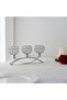 Silver Crystal 3-Arm Candelabra Candle Holder, 14cm Height - 2