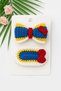 Princess Hair Accessory Set of 2 Clips and Snap Buckle Handmade Hair Accessory - 3
