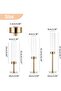 Glass Cylinder Candle Holders, Gold, Set of 3 - 4