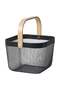Dark Grey Metal Mesh Storage Basket, 25x26x18 cm, Multi-Purpose Design