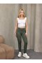 Grody.T Khaki Color High Waist Shaping / Sculpting Push-Up Leggings Stretch Fabric Basic Model Luxury Fabric Comfortable and Stylish