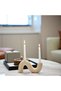Ceramic Taper Candle Holder, Cream - - 5