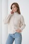 Oversized Mock Neck Zippered Knitwear Cardigan Aw25Hi0065 - 3