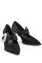 Special Series Jane High Heels Designed with Luxurious Textured Fabric and Glittering Triangle Buckle - 6