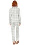 Women's Plaid Shirt Collar Pajama Set Functional Durable Quality Comfortable Aesthetic Sport - 5