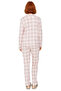 Women's Plaid Shirt Collar Pajama Set Functional Durable Quality Comfortable Aesthetic Sport - 5
