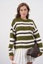 Soft Textured Color Block Oversized Knitwear Sweater Aw25Kz0100 - 4
