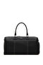Black Faux Leather Travel Bag 50314107-Vr046 - 2