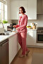 Women's Red Plaid Woven Pajama Set Functional Durable Quality Comfortable Aesthetic Stylish - 2