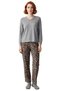 Women's Leopard Print V-Neck Long Sleeve Home Wear Set Functional Durable Quality Sports - 5