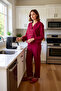 Women's Viscose Woven Pajama Set Lounge Wear Functional Durable Quality Comfortable Stylish - 3