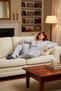 Women Shirt Collar Long Sleeve Pajama Set Detailed Piping and Pocket Functional Durable Comfortable