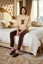 Women's Anthracite Ayicik Printed Crew Neck Pajama Set Functional Durable Quality Stylish - 3