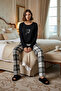 Women's Red Christmas Themed Cotton Pajama Set Functional Durable Quality Comfortable - 3