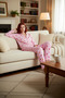 Women's Heart Pattern Pajama Set Shirt Collar Long Sleeve Functional Durable Quality Stylish